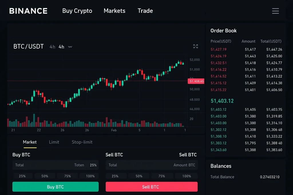Binance dashboard screenshot
