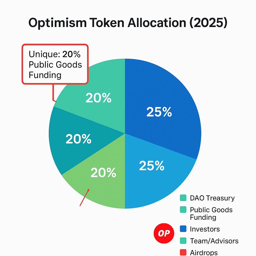 Optimism token allocation chart 2025 governance public goods funding